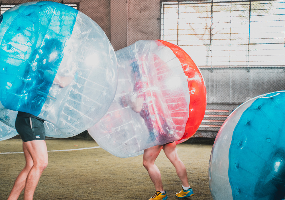 Bubble Soccer dodge style challenge